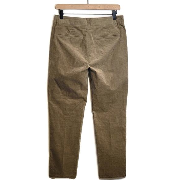 VINCE Womens Corduroy Sateen High Rise Straight Leg Ankle Chino Pant Size 4 - Picture 9 of 15